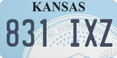KS license plate 831IXZ