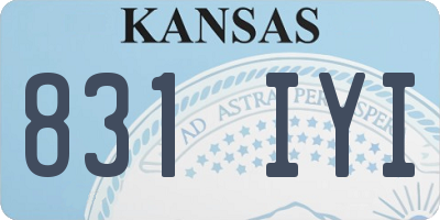 KS license plate 831IYI