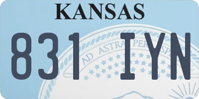 KS license plate 831IYN