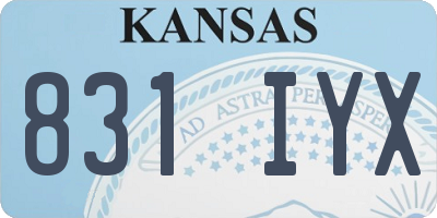 KS license plate 831IYX