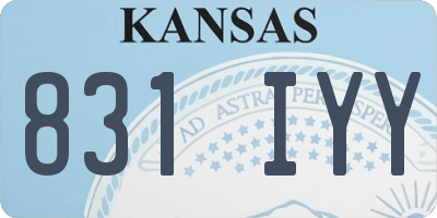 KS license plate 831IYY