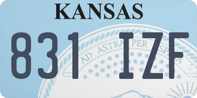KS license plate 831IZF