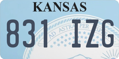 KS license plate 831IZG