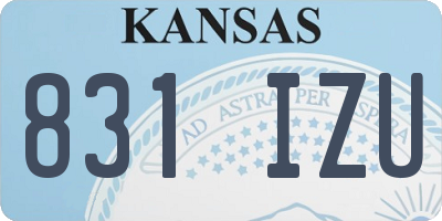 KS license plate 831IZU