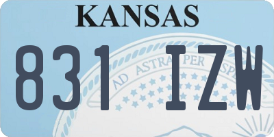 KS license plate 831IZW
