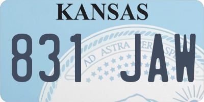 KS license plate 831JAW