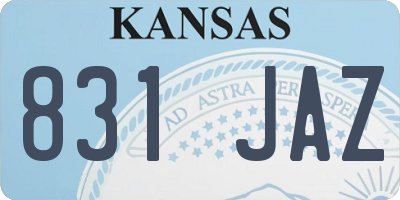 KS license plate 831JAZ