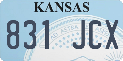 KS license plate 831JCX