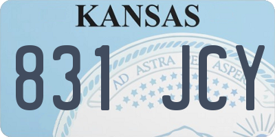 KS license plate 831JCY