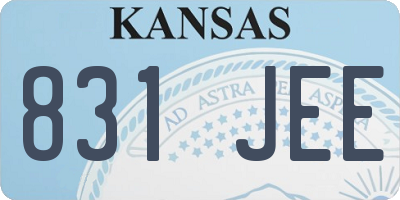 KS license plate 831JEE