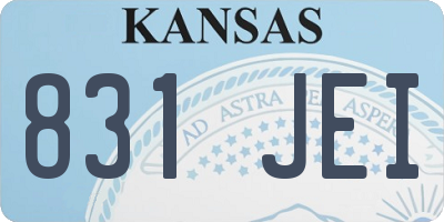 KS license plate 831JEI