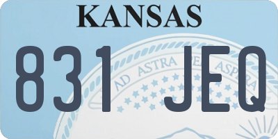 KS license plate 831JEQ