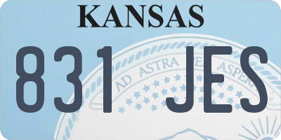 KS license plate 831JES