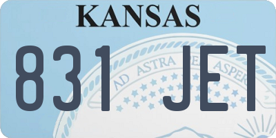 KS license plate 831JET