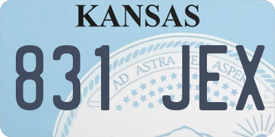 KS license plate 831JEX