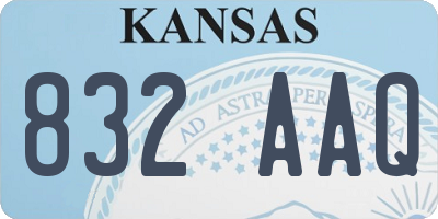 KS license plate 832AAQ