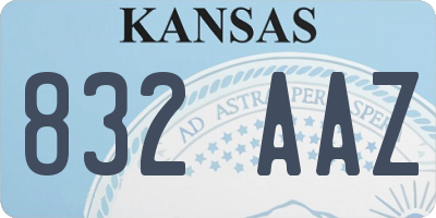 KS license plate 832AAZ