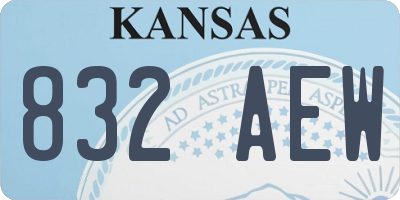 KS license plate 832AEW