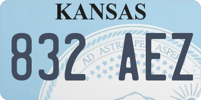 KS license plate 832AEZ
