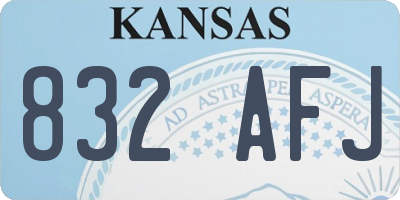 KS license plate 832AFJ