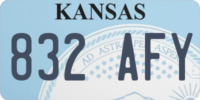 KS license plate 832AFY