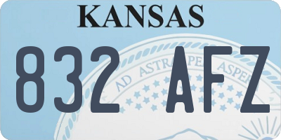 KS license plate 832AFZ