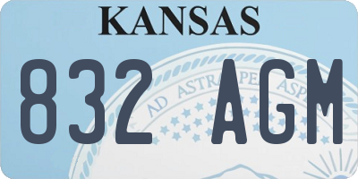 KS license plate 832AGM
