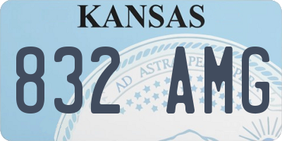 KS license plate 832AMG