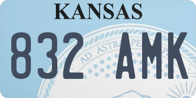 KS license plate 832AMK