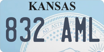 KS license plate 832AML