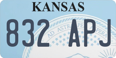 KS license plate 832APJ