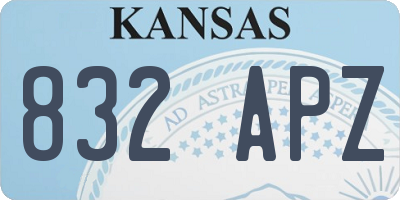 KS license plate 832APZ