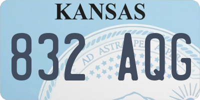 KS license plate 832AQG