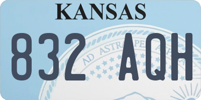 KS license plate 832AQH