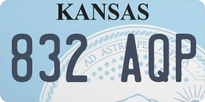 KS license plate 832AQP