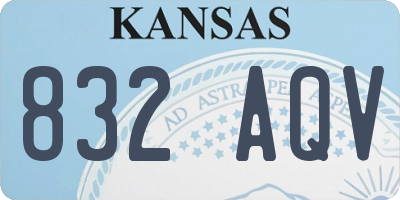 KS license plate 832AQV