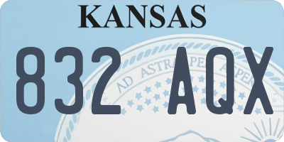 KS license plate 832AQX