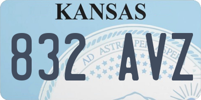KS license plate 832AVZ