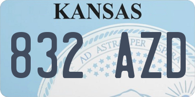 KS license plate 832AZD