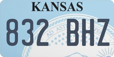 KS license plate 832BHZ