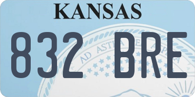KS license plate 832BRE