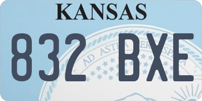 KS license plate 832BXE