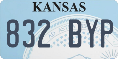 KS license plate 832BYP