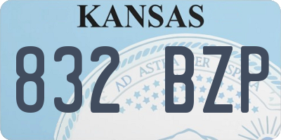 KS license plate 832BZP
