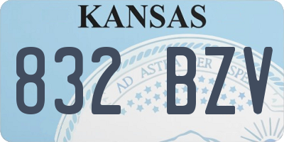 KS license plate 832BZV