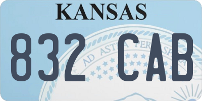 KS license plate 832CAB