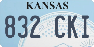 KS license plate 832CKI