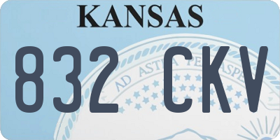 KS license plate 832CKV