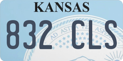 KS license plate 832CLS