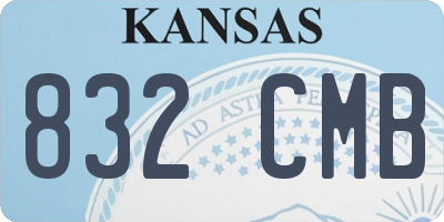 KS license plate 832CMB